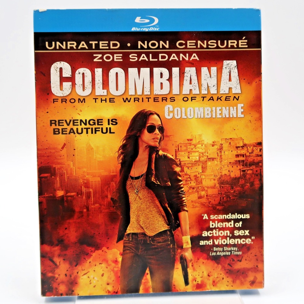 Colombiana Blu-ray 2011 Unrated Zoe Saldana Sony Pictures Action Movie